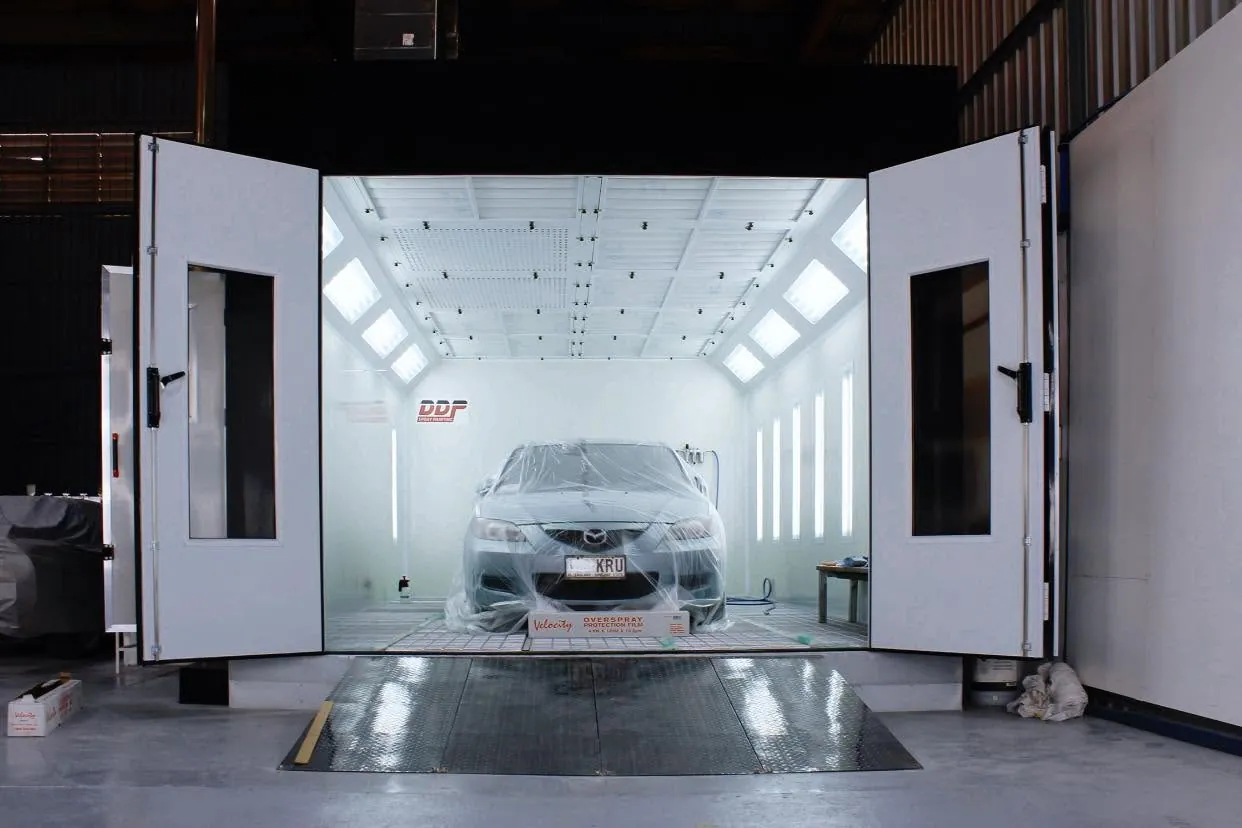 Car in DDP Spray Painting's professional spray booth